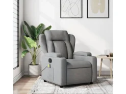 vidaXL Massagesessel Hellgrau Stoff Modell 5