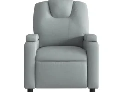 vidaXL Massagesessel Hellgrau Stoff Modell 4