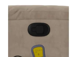vidaXL Massagesessel mit Aufstehhilfe Taupe Mikrofasergewebe