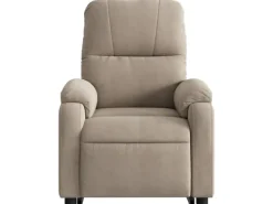 vidaXL Massagesessel mit Aufstehhilfe Taupe Mikrofasergewebe