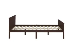 vidaXL Massivholzbett Dunkelbraun Kiefer 160x200 cm1115583