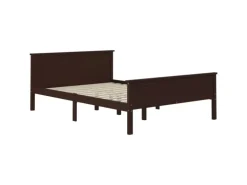 vidaXL Massivholzbett Dunkelbraun Kiefer 160x200 cm1115583