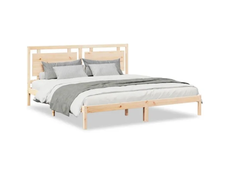 vidaXL Massivholzbett Extra Lang ohne Matratze 200x220 cm 3309207