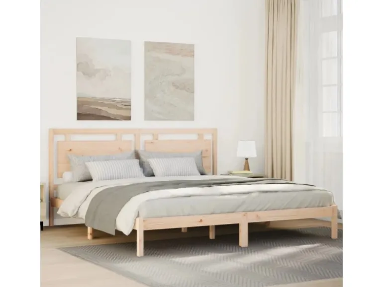 vidaXL Massivholzbett Extra Lang ohne Matratze 200x220 cm 3309207