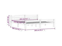 vidaXL Massivholzbett Kiefer 200x200 cm649481