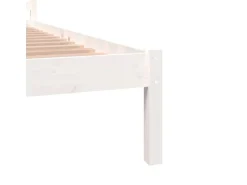 vidaXL Massivholzbett Kiefer 140x190 cm Weiß1136550