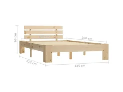 vidaXL Massivholzbett Kiefer 140x200 cm617170