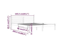 vidaXL Massivholzbett Kiefer 160x200 cm1136725