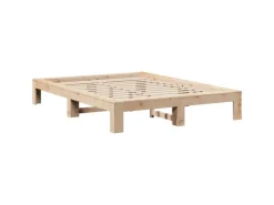 vidaXL Massivholzbett ohne Matratze 140x200 cm Kiefernholz 3308738