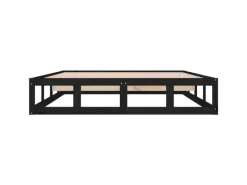 vidaXL Massivholzbett Schwarz 180x200 cm 820815
