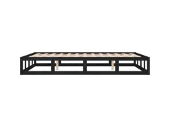 vidaXL Massivholzbett Schwarz 180x200 cm 820815