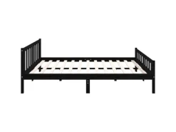 vidaXL Massivholzbett Schwarz 200x200 cm1271541