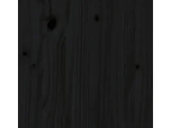 vidaXL Massivholzbett Schwarz 200x200 cm1271541