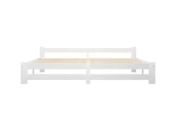 vidaXL Massivholzbett Weiß Kiefer 200x200 cm649453