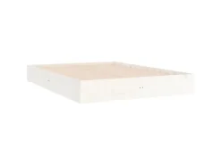 vidaXL Massivholzbett Weiß 140x200 cm1279634