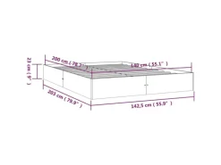 vidaXL Massivholzbett Weiß 140x200 cm1279634