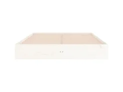 vidaXL Massivholzbett Weiß 140x200 cm1279634