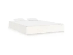 vidaXL Massivholzbett Weiß 200x200 cm1279614