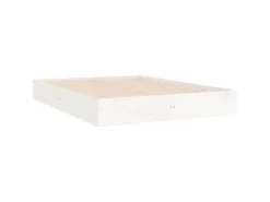 vidaXL Massivholzbett Weiß 200x200 cm1279614