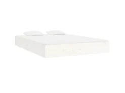vidaXL Massivholzbett Weiß 200x200 cm1279614