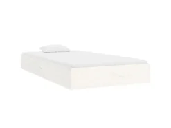 vidaXL Massivholzbett Weiß 90x200 cm1279649