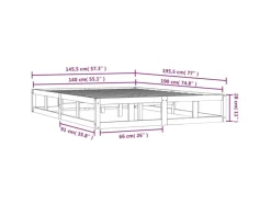 vidaXL Massivholzbett 140x190 cm 820841