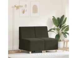 vidaXL Modulares Sofa ohne Armlehnen 2 Stk Grün 55 x 74 x 82 cm 3399791