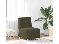 vidaXL Modulares Sofa ohne Armlehnen 2 Stk Grün 55 x 74 x 82 cm 3399791