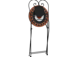vidaXL Mosaik-Bistro-Set Terrakottarot und Weiß Eisen und Keramik 3216355