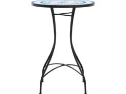 vidaXL Mosaik-Bistrotisch Blau und Weiß Ø50x70 cm Keramik 4003399