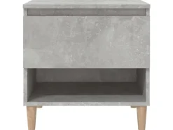 vidaXL Nachttische 2 Stk Betongrau 50x46x50 cm Holzwerkstoff