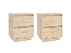 vidaXL Nachttische 2 Stk 40x35x50 cm Massivholz Kiefer