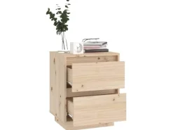 vidaXL Nachttische 2 Stk 40x35x50 cm Massivholz Kiefer