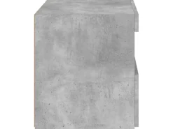 vidaXL Nachttische mit LED-Leuchten 2 Stk Betongrau 50x40x45 cm