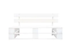 vidaXL Outdoor-Bank Paletten Holz Weiß 45759