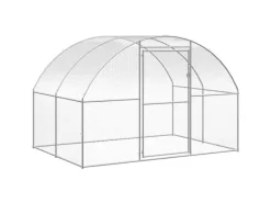 vidaXL Outdoor-Hühnerstall 3x6x2 m Verzinkter Stahl Modell 1