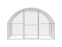 vidaXL Outdoor-Hühnerstall 3x8x2 m Verzinkter Stahl Modell 1