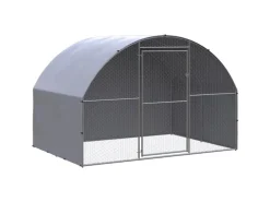 vidaXL Outdoor-Hühnerstall 3x2x2 m Verzinkter Stahl