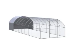 vidaXL Outdoor-Hühnerstall 3x10x2 m Verzinkter Stahl Modell 2