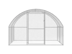 vidaXL Outdoor-Hühnerstall 3x10x2 m Verzinkter Stahl Modell 2