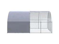 vidaXL Outdoor-Hühnerstall 3x4x2 m Verzinkter Stahl