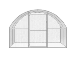 vidaXL Outdoor-Hühnerstall 3x4x2 m Verzinkter Stahl