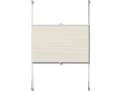 vidaXL Plissee Faltrollo Rollo Plisseerollo 70x125cm Creme
