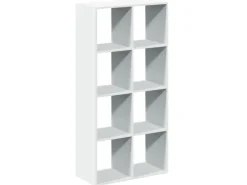 vidaXL Raumteiler Bücherregal Weiß 69,5 x 29 x 137,5 cm Holzwerkstoff 858021