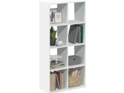 vidaXL Raumteiler Bücherregal Weiß 69,5 x 29 x 137,5 cm Holzwerkstoff 858021