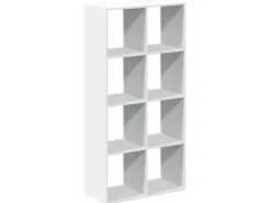 vidaXL Raumteiler Bücherregal Weiß 69,5 x 29 x 137,5 cm Holzwerkstoff 858021