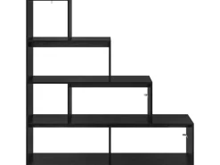 vidaXL Raumteiler Bücherregal Schwarz Eichen-Optik 886274