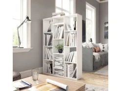 vidaXL Raumteiler/Bücherregal Weiß 100x24x140 cm Holzwerkstoff