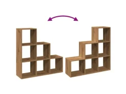 vidaXL Raumteiler-Bücherregal 3 Etagen Artisan-Eiche 99x29x99 cm 857966