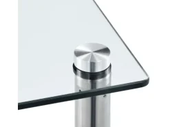 vidaXL Regal mit 6 Ablagen Transparent 40x40x160 cm Hartglas
